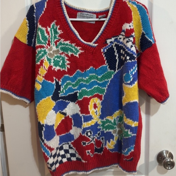 Northern Isles Tops - Vintage Northern Isles Handknit Grannycore Sweater XL Coastal Cruise Knit